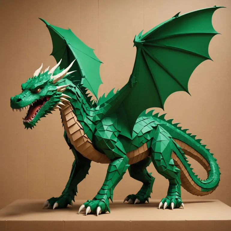 Как сделать дракона из картона 3D: Большого масштаба и впечатляющего дизайна